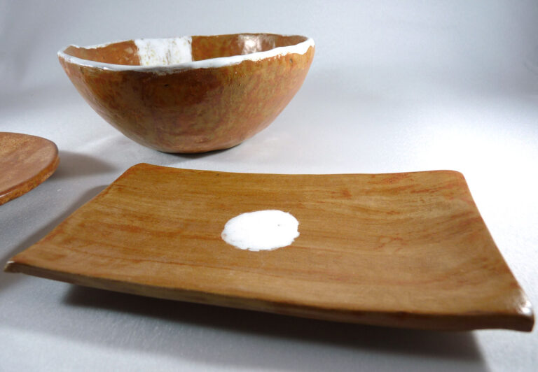 Conjunto de platos y bol de cerámica artesanal La Sol